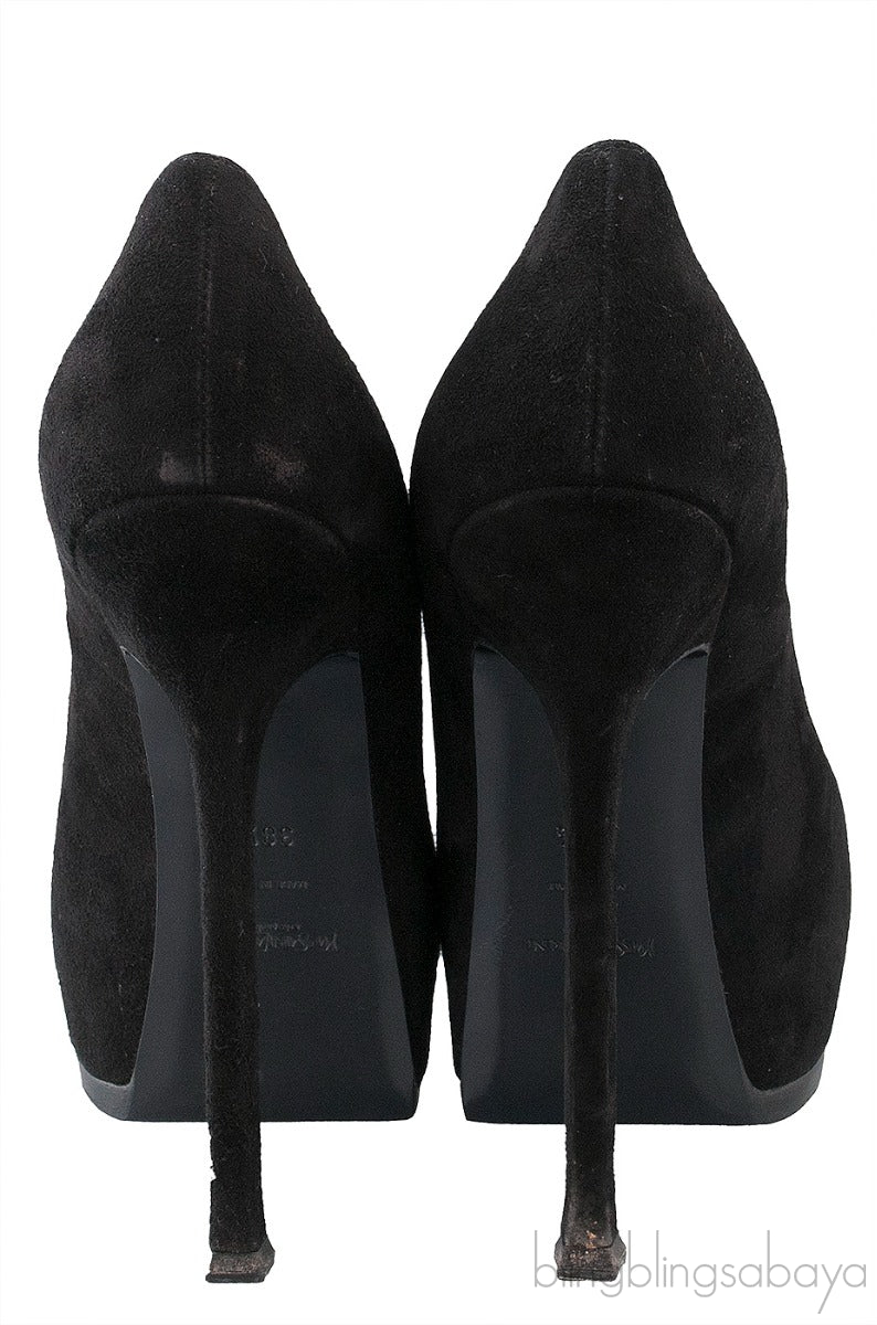 Black Suede Tribtoo Pump
