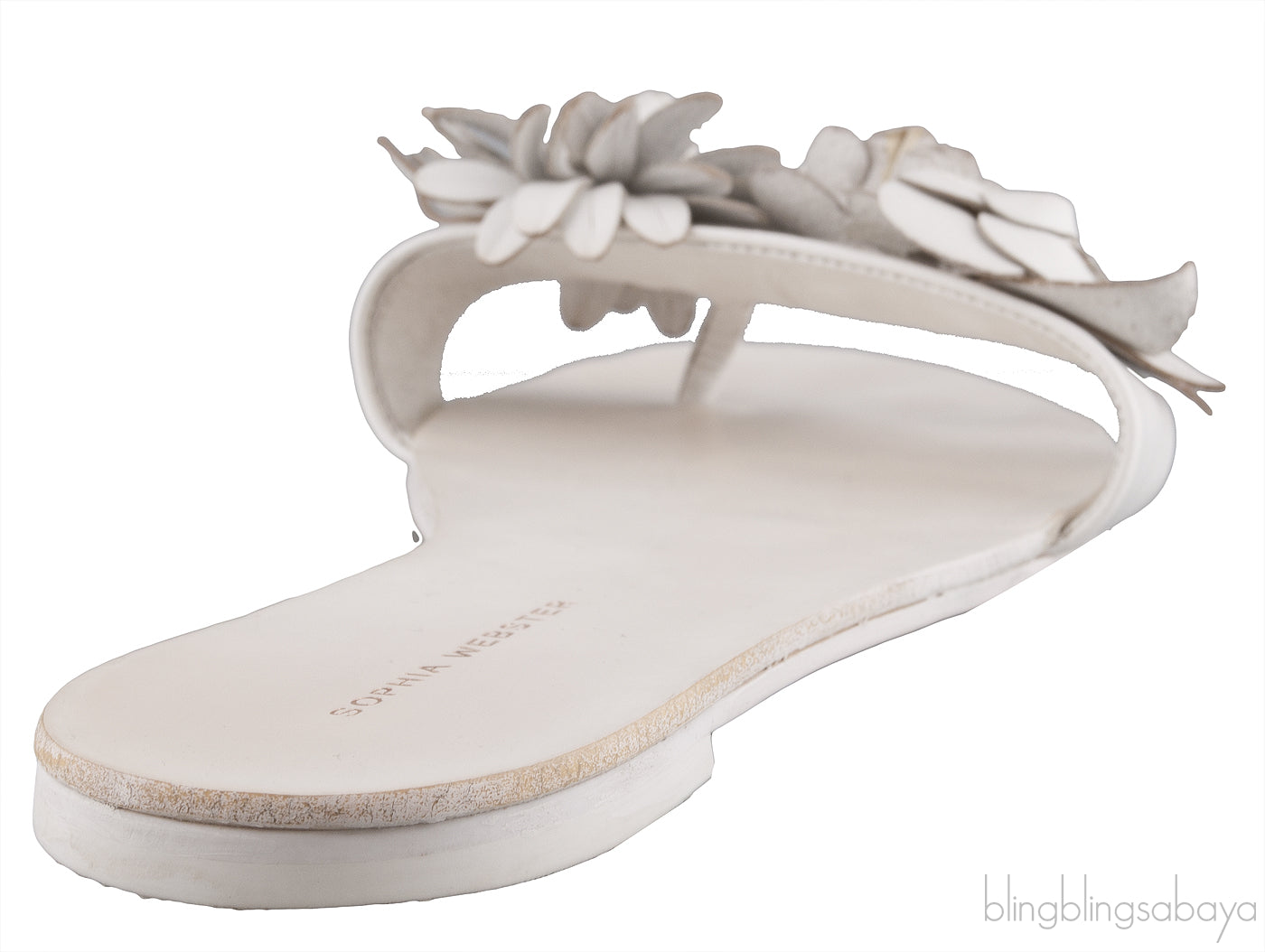 Lilico Appliquéd White Leather Sandals