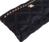 Chanel Nylon Grosgrain Large Lifestyle Pouch with Foldable Tote Bag