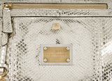 Miss Sicily Metallic Gold Snakeskin Bag