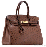 Birkin 30 Etrusque Chocolate Ostrich
