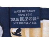 Hermes Le Tresor de Medor Blue Silk Twilly