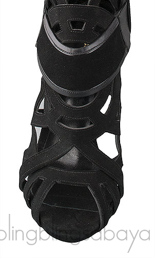 Gabo Laser-cut Suede Knee Boots