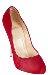 Red Pony Hair Heels