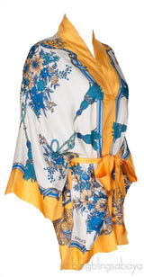 Printed Silk Kimono Top