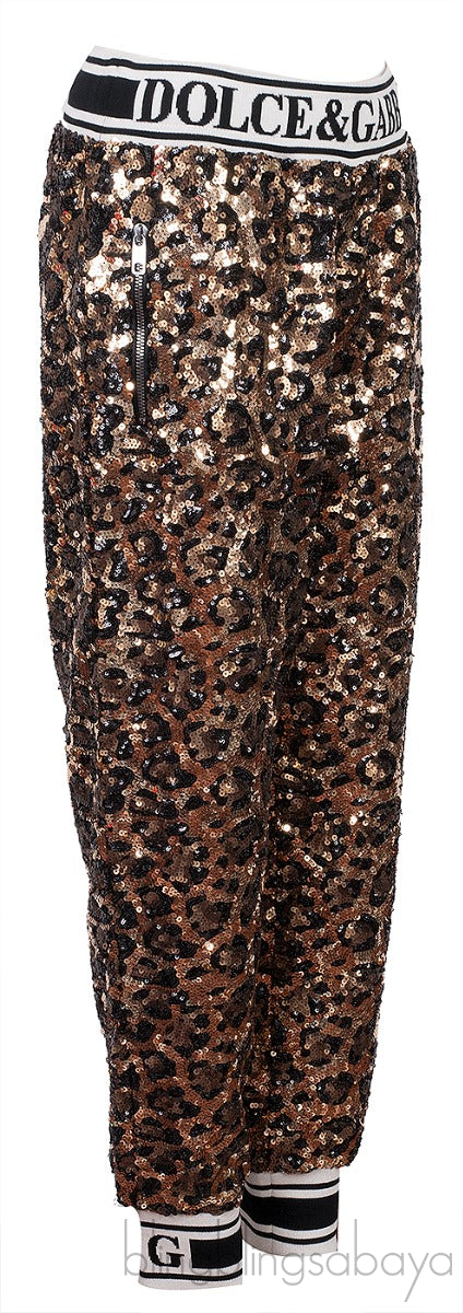 Sequined Leopard Trouser