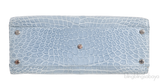 Cesare Furs Blue Gray Crocodile Handbag