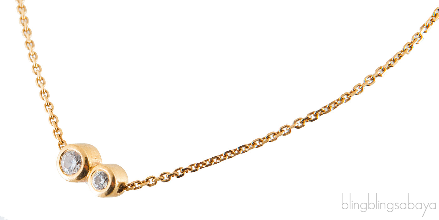 Gold Diamond Necklace & Bracelet