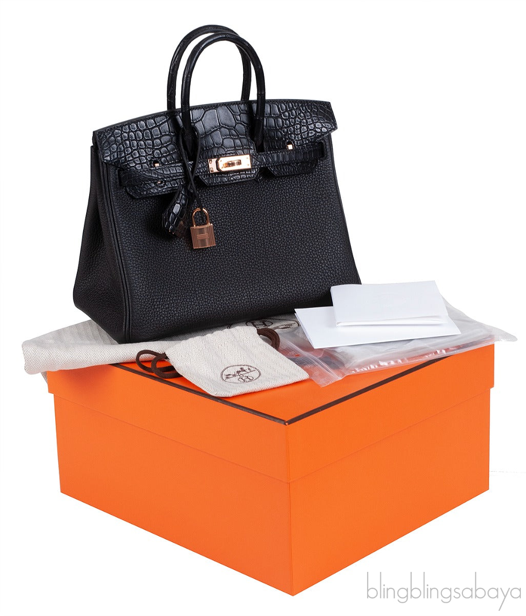 Birkin 25 Touch Togo Matte Crocodile RGH