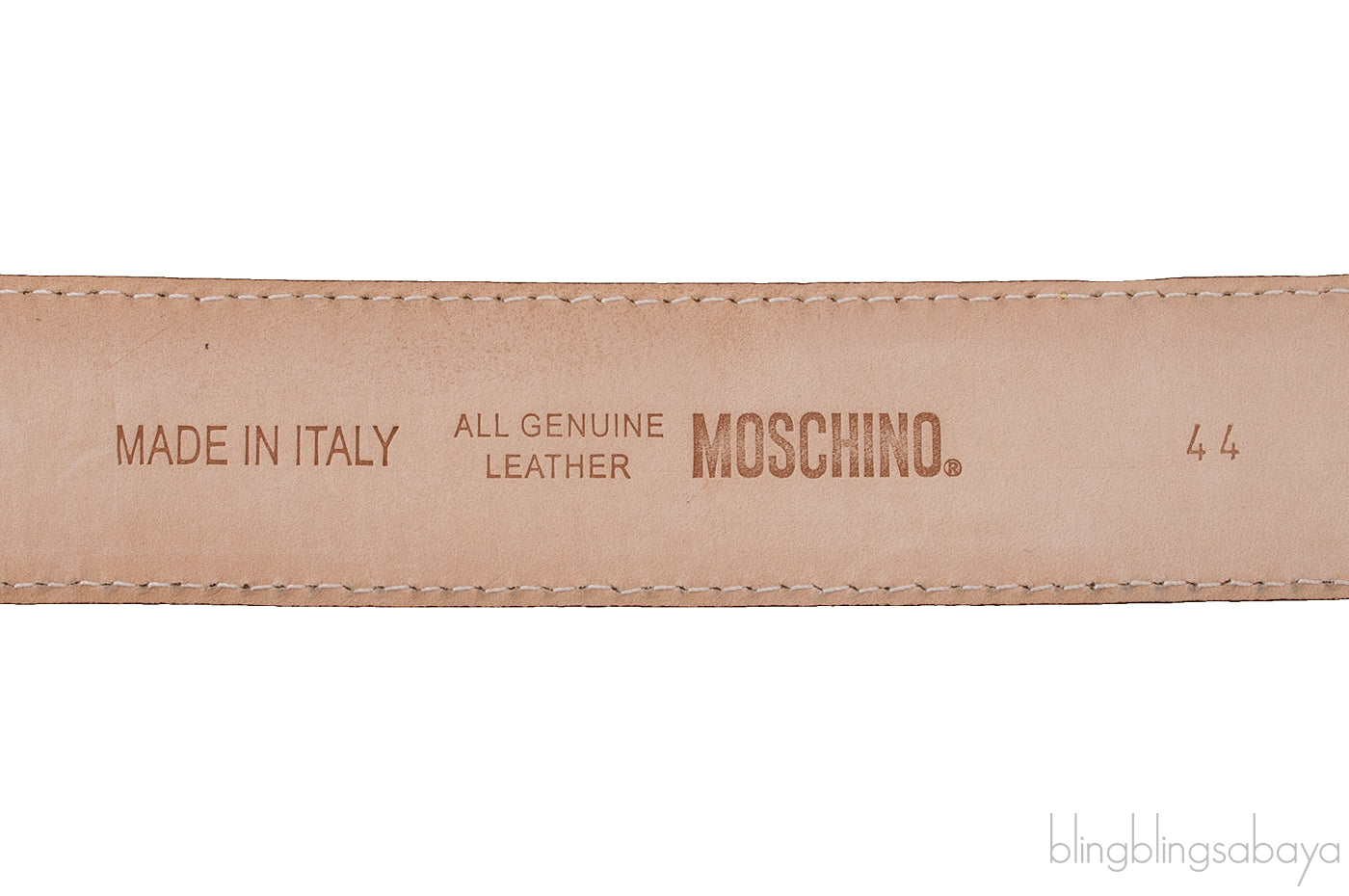 Yellow Logo Leather Belt