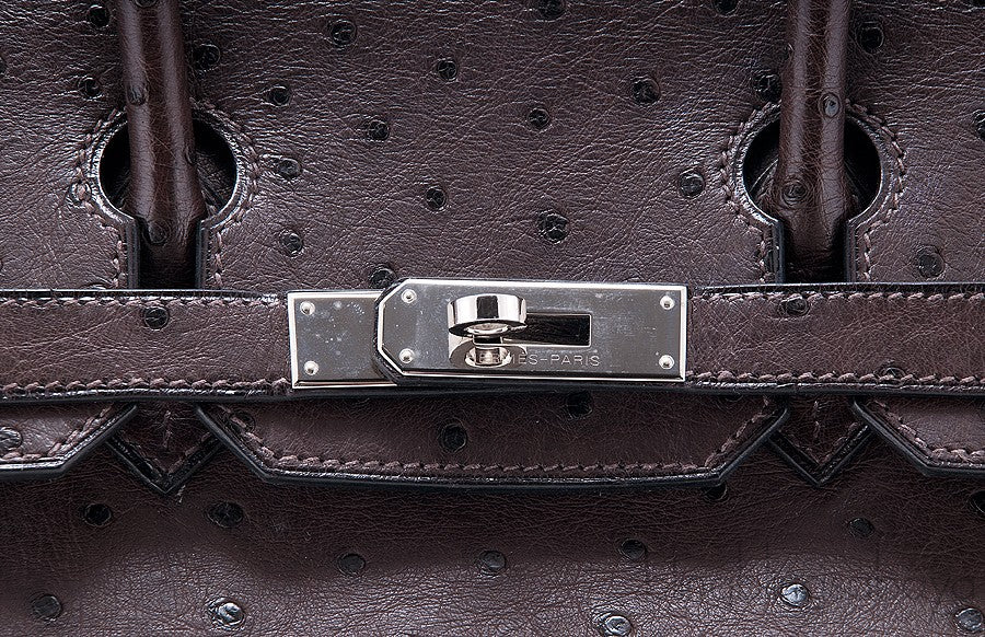 Birkin 30 Choco Brown Ostrich PHW
