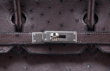 Birkin 30 Choco Brown Ostrich PHW
