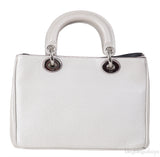 Christian Dior Diorissimo Metallic White Mini Tote Bag