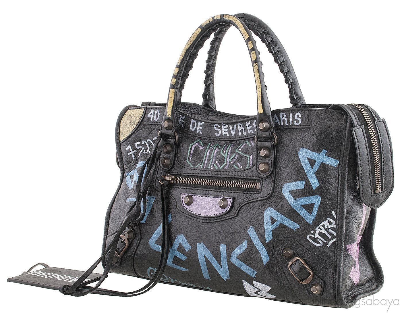 Graffiti Printed Agneau Classic City