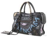 Graffiti Printed Agneau Classic City