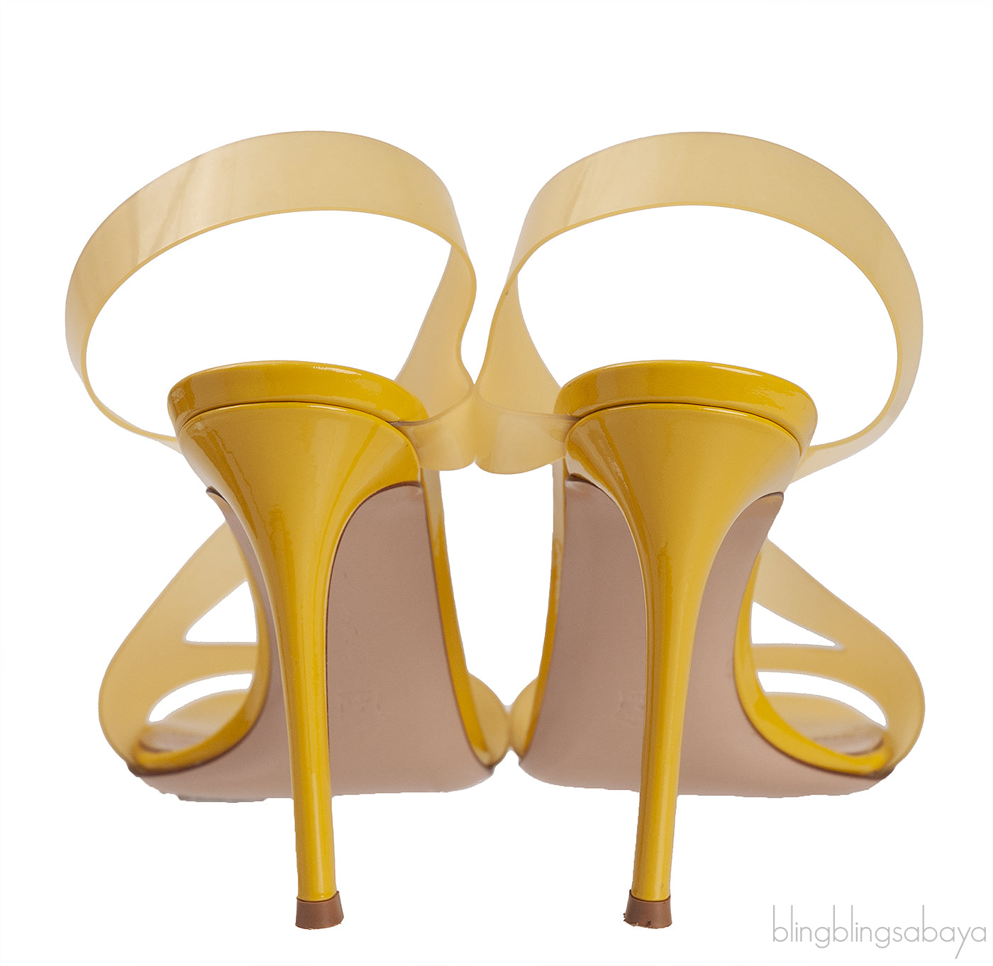 Yellow Metropolis PVC Slingback Sandals