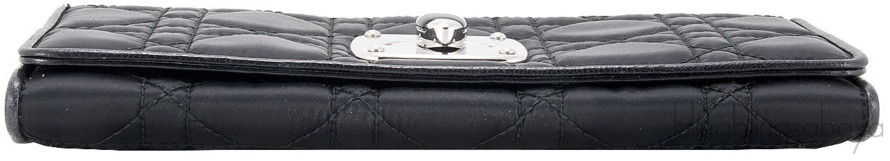 Charming Lock Black Satin Wallet