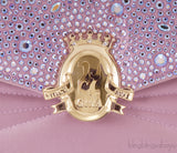 Leo Rose Purple Velvet Strass Clutch*