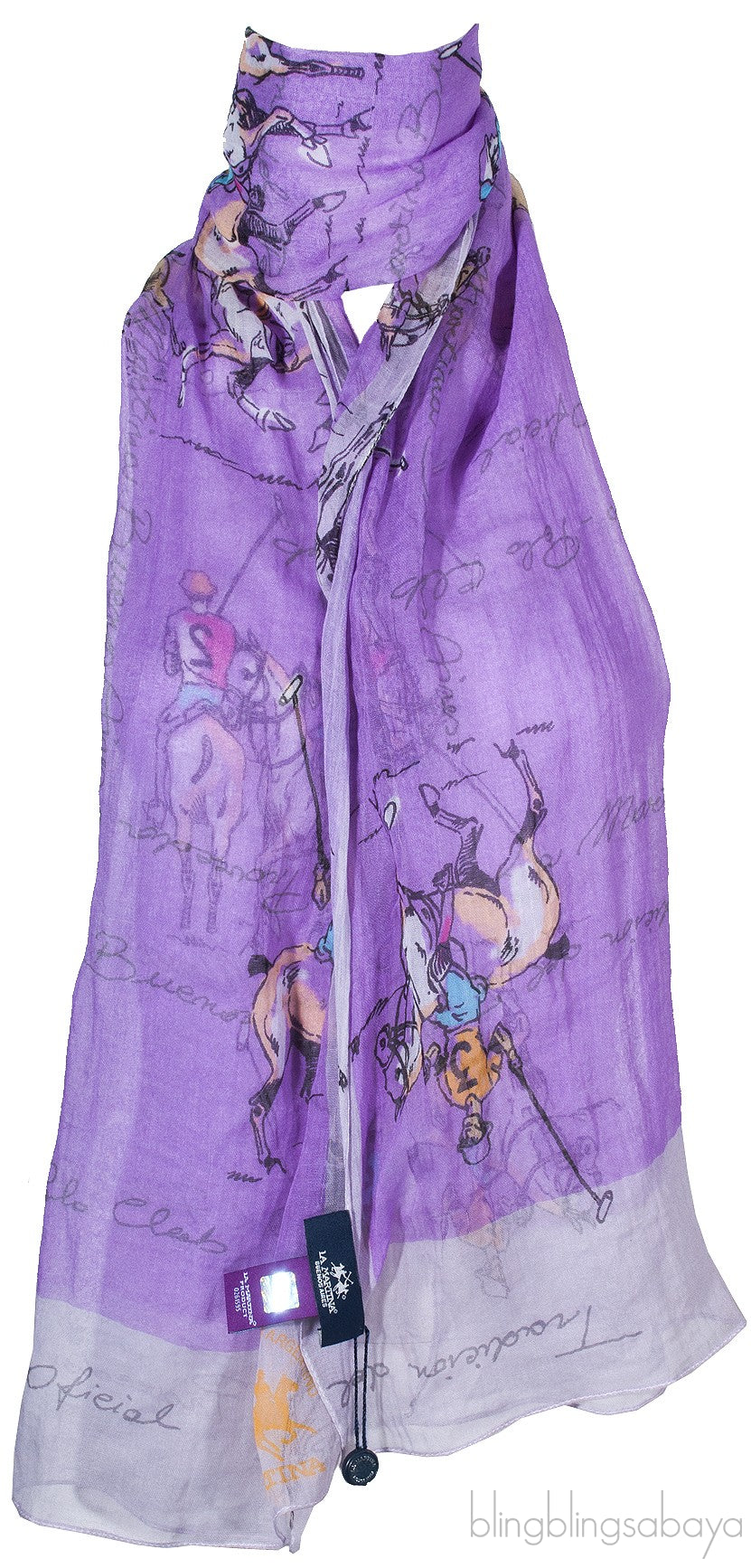 Purple Horse Printed Scarf