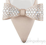 Nude Pointed Toe Bow Flat