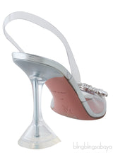 Clear Begum Crystal-embellished PVC Slingback