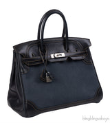 Hermès Birkin 35 Ghillies Noir Veau Evercolor Denim Fonce