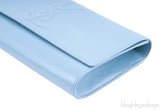 Sky Blue Patent Leather Clutch