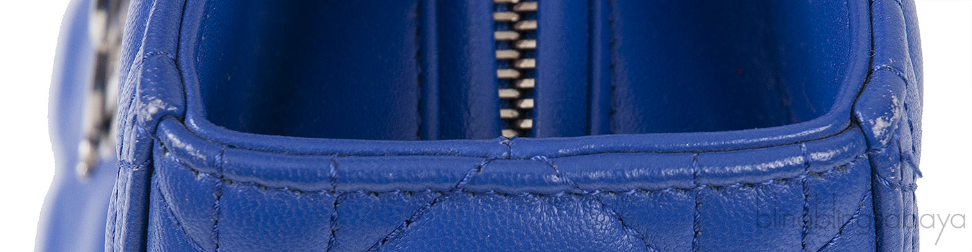 Lady Dior Large Iris Quilted Bag