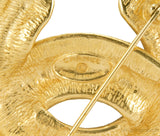 CC Quilted Metallic Pin Brooch