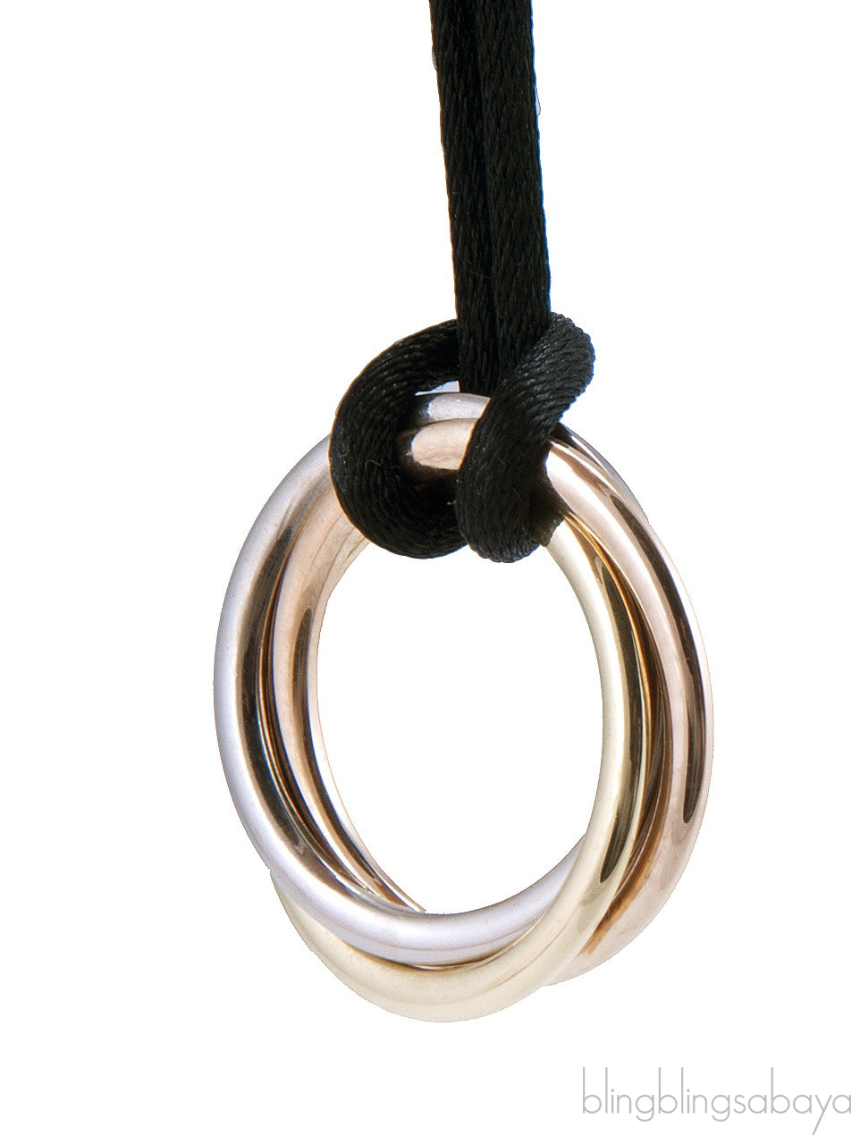 Tricolor Gold Trinity Pendant