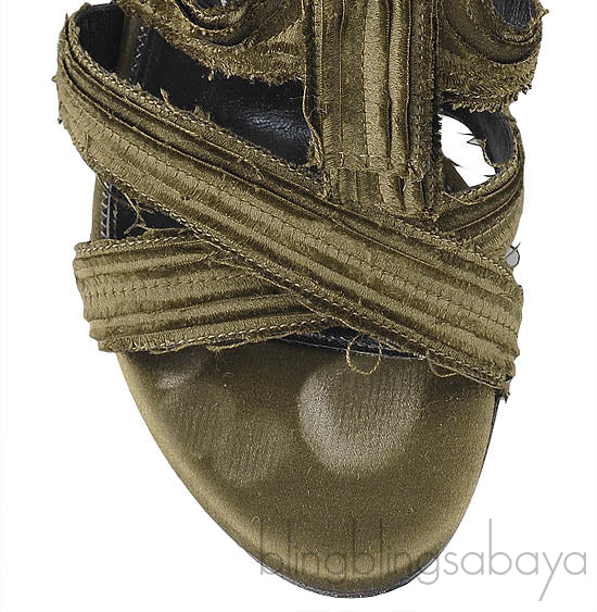 Moss Green Strappy Gladiator Sandals
