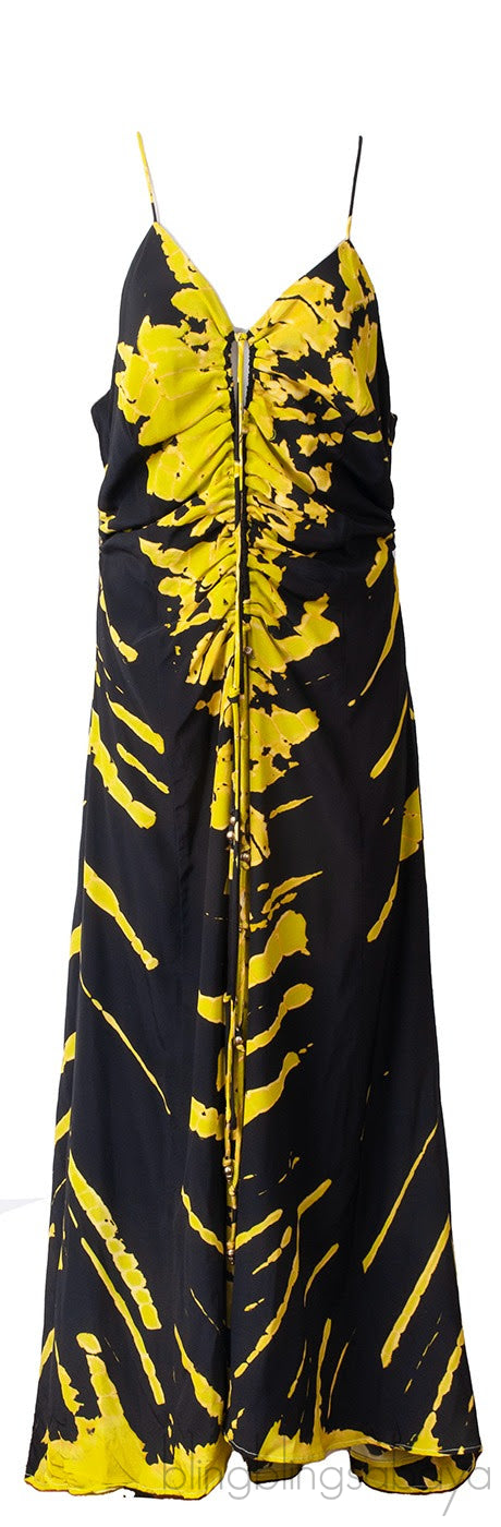 Chikadi Black Gecko Print Dress