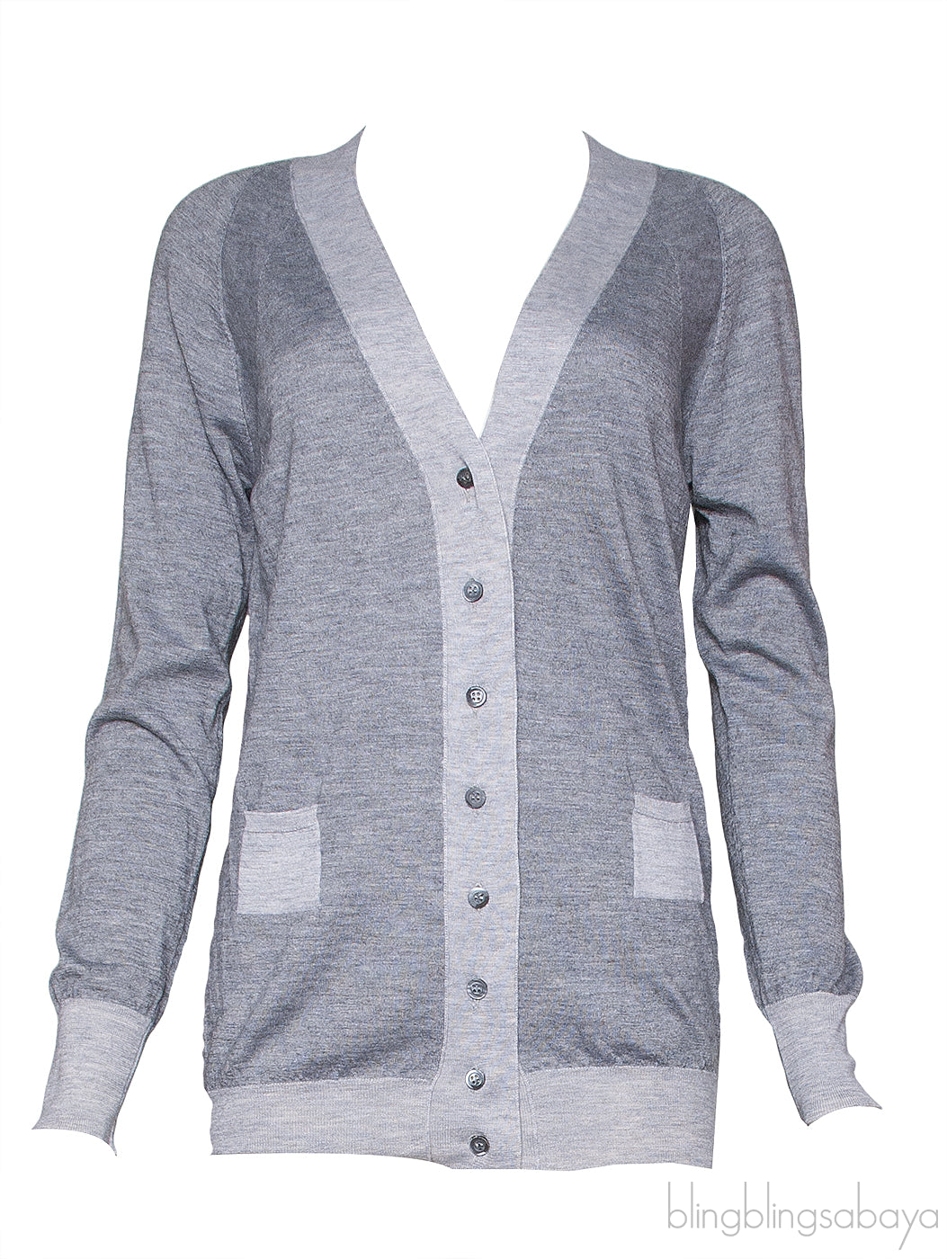 Grey Cashmere Cardigan