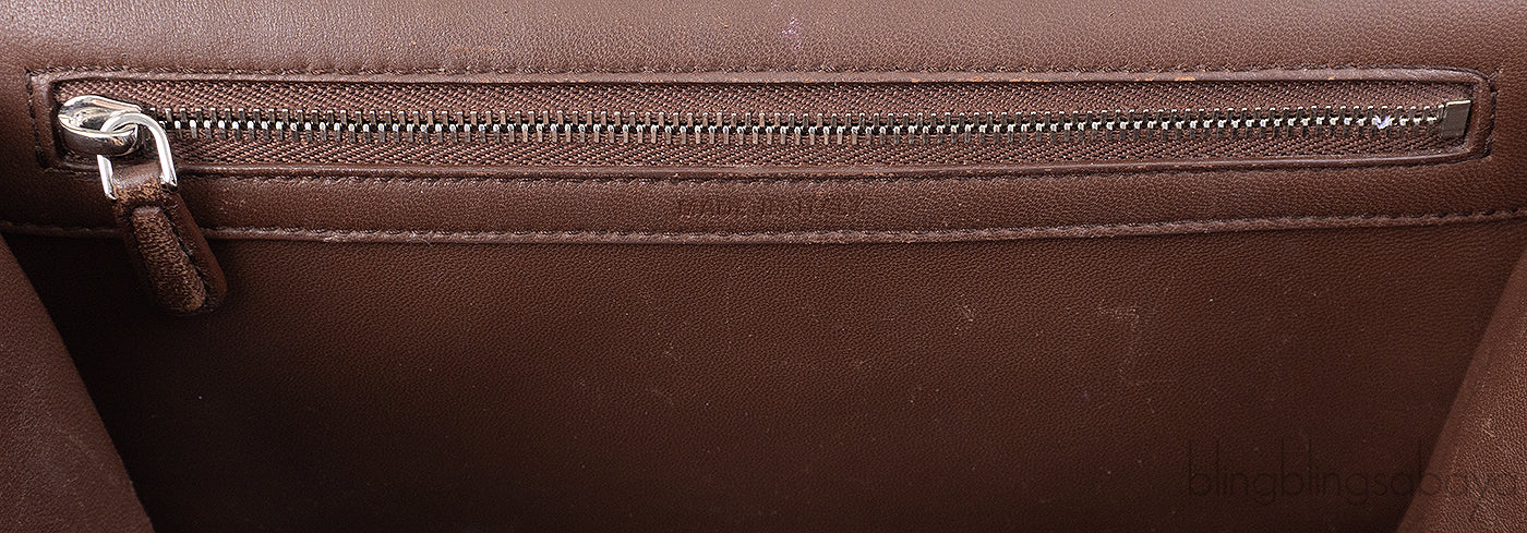 Christian Dior Diorama Brown Crocodile Flap Bag