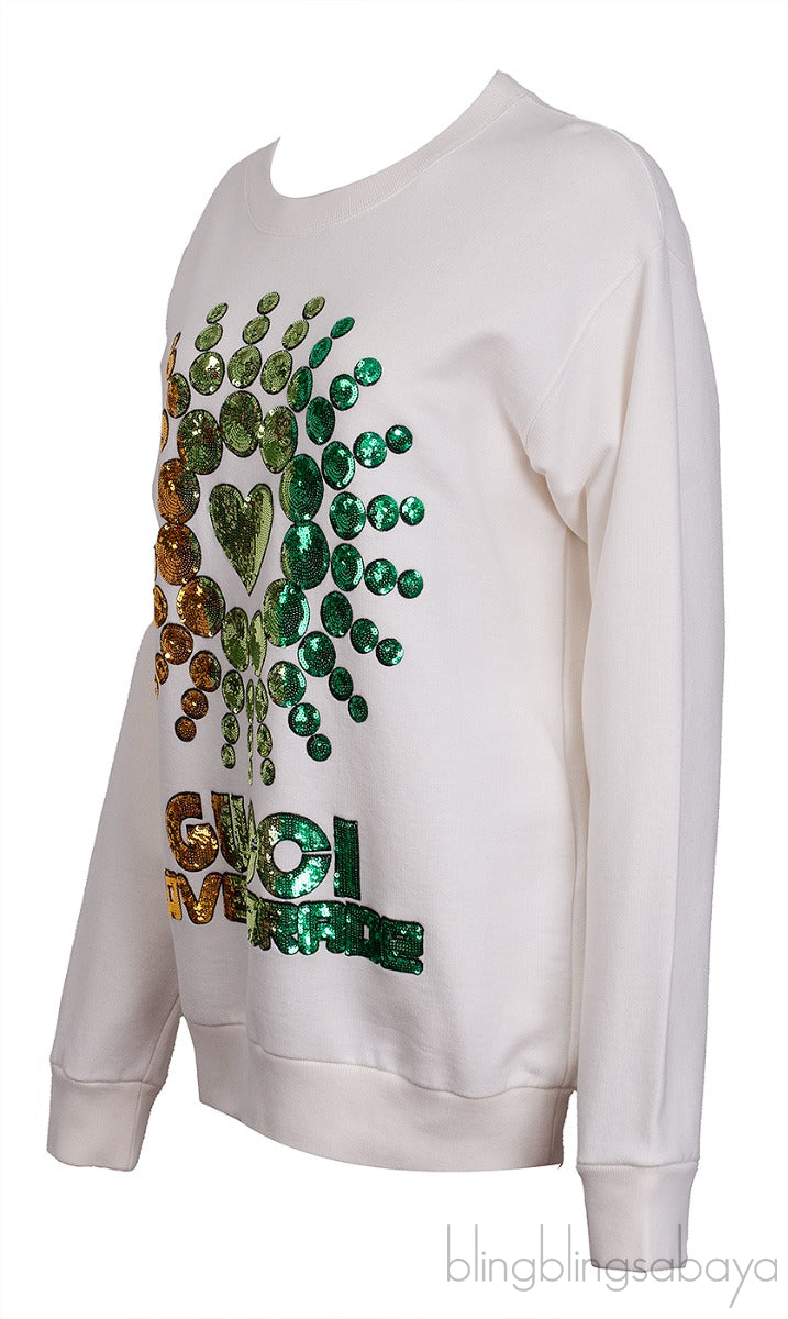 Love Parade Sequin Embroidered Sweatshirt