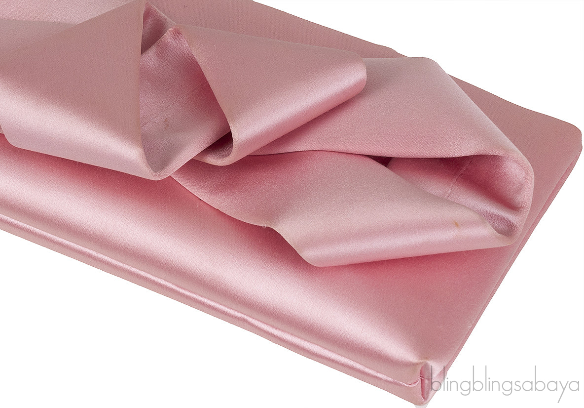 Pink Silk Bow Evening Clutch Bag