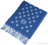 Polka Dot Anagram Blue Scarf