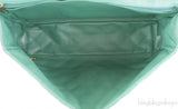 Green Quilted Single Flap Maxi GHW