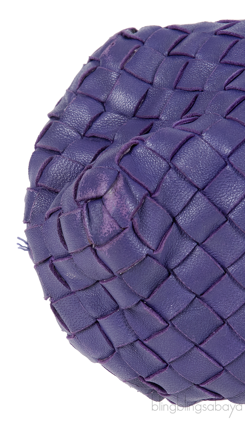 Purple Intrecciato Small Pouch
