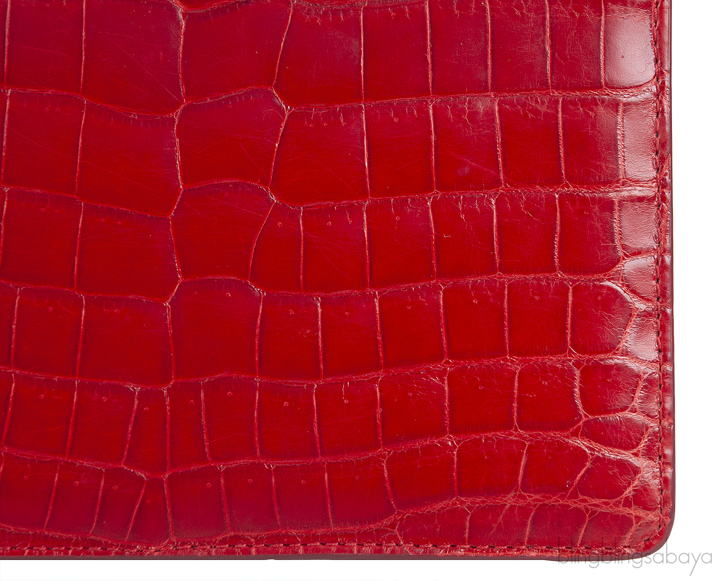 Salvatore Ferragamo Red Crocodile Gancio Shoulder Bag