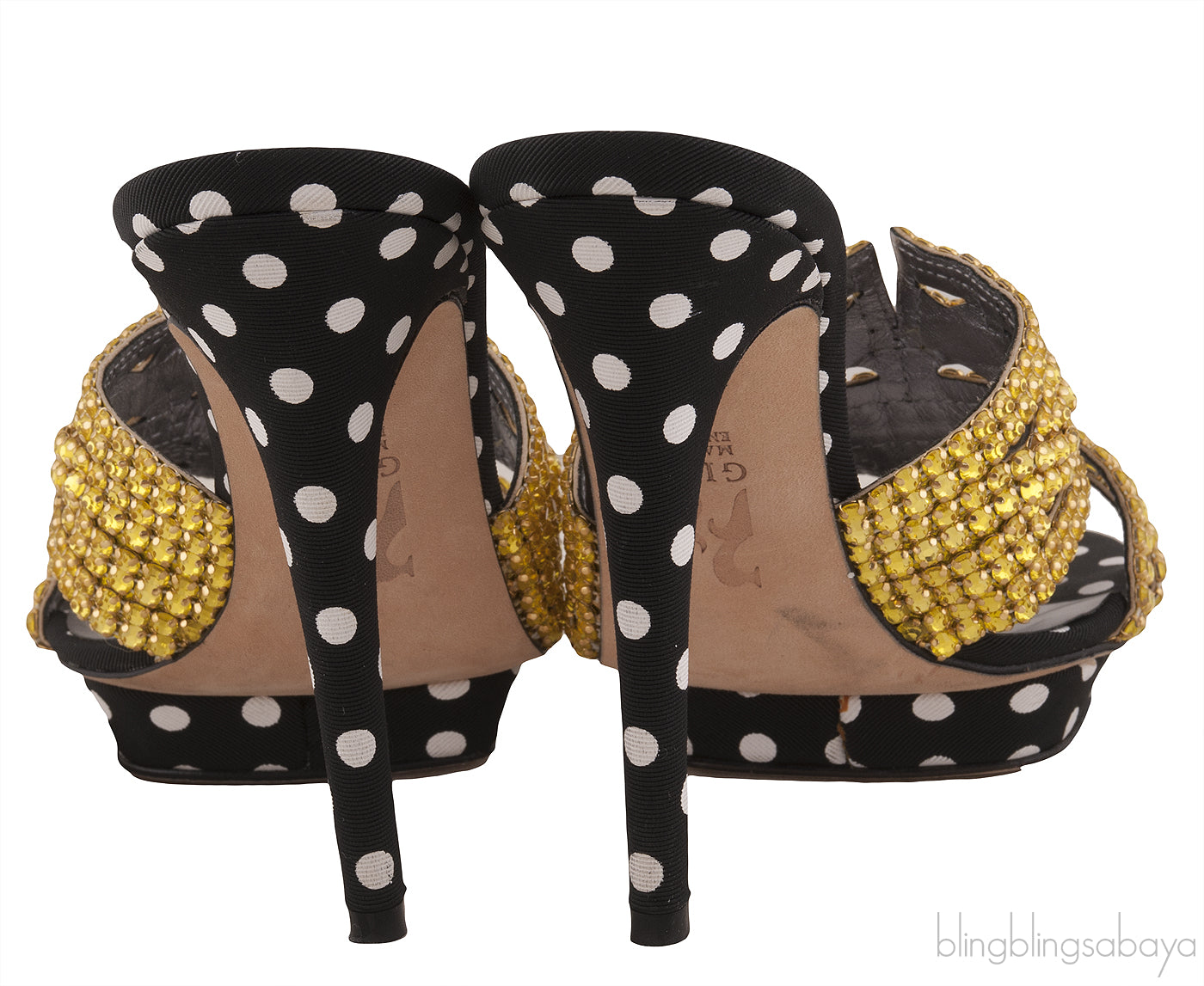 Polka Dot Swarovski Sandals