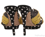 Polka Dot Swarovski Sandals