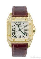 Santos 100 Gold Diamond Watch