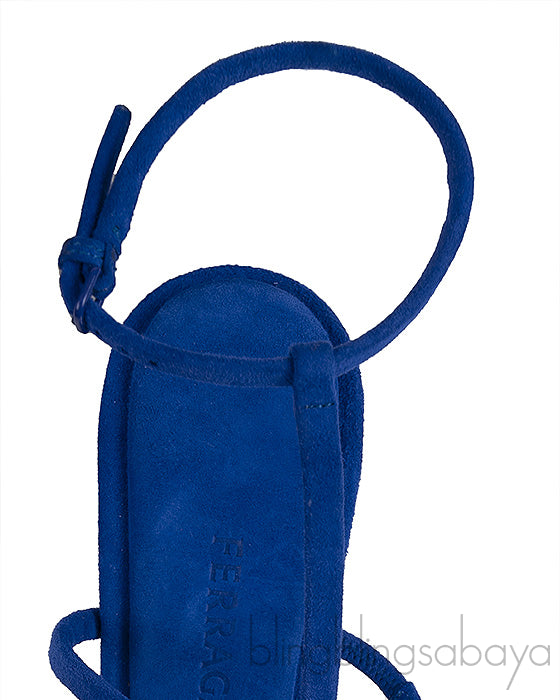 Blue Suede Elina Sandals