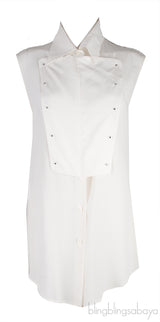 Off-White Sleeveless Blouse