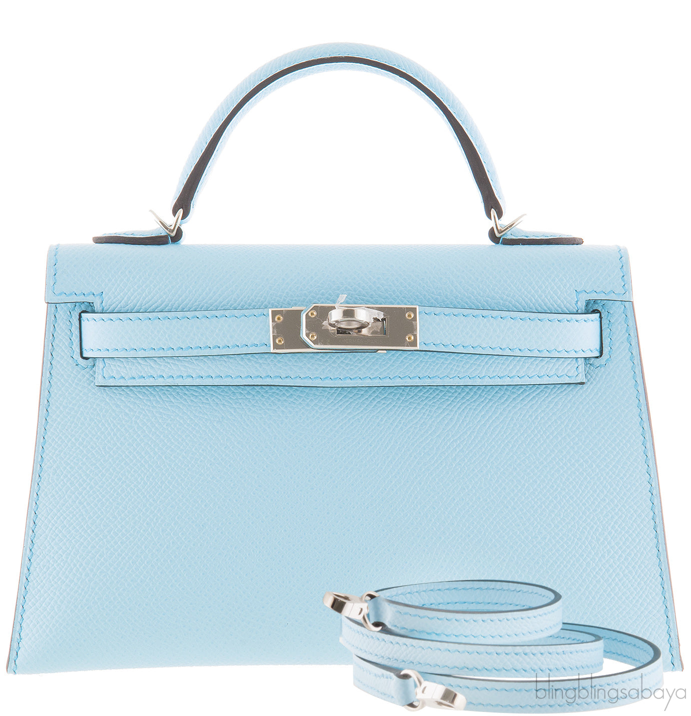 Kelly 20 Bleu Zephyr Epsom Sellier PHW