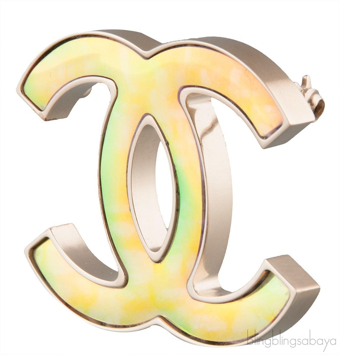 CC Tweed Hologram Pin