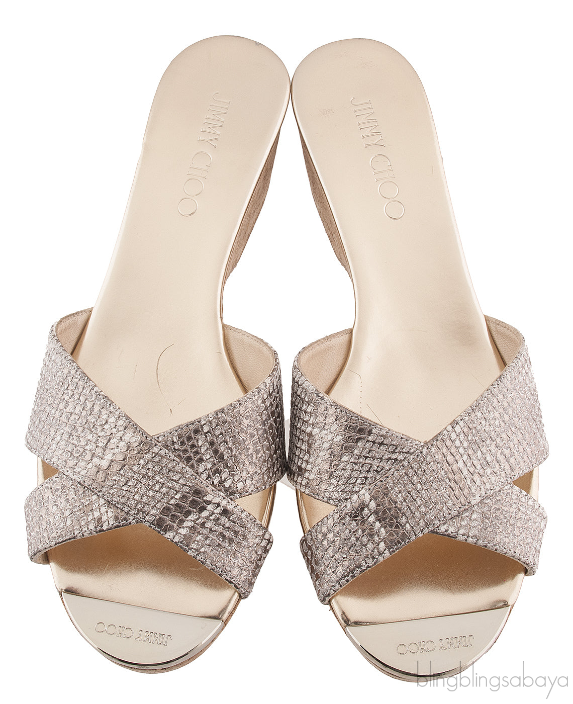 Panna Snake Print Leather Sandals