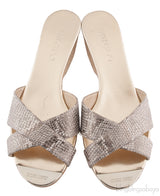Panna Snake Print Leather Sandals