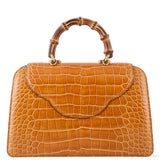 Thiara Brown Crocodile Hand Bag